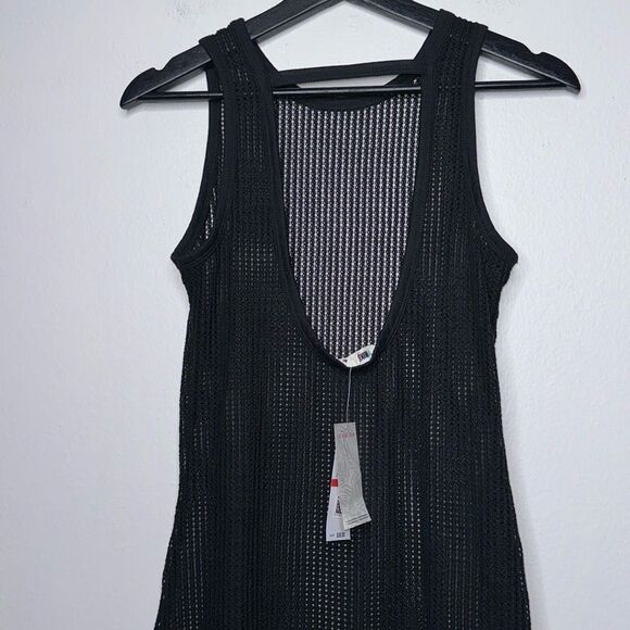 MIKEN Low-Back Midi Dress Swim Cover-Up Black Size XS - Picture 8 of 12